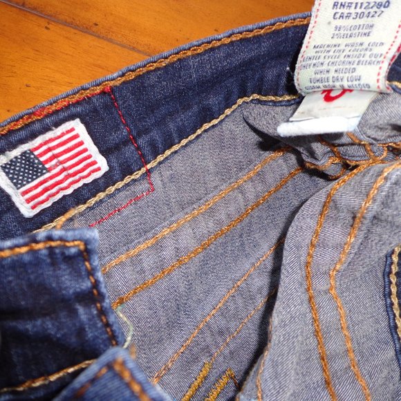 TRUE RELIGION Skinny Leg Jeans 28 Zip/Button Closure Pockets - Picture 10 of 15